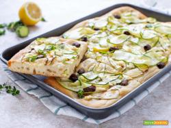 Focaccia con zucchine e ricotta