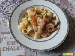 Paccheri con mazzancolle e zucchine