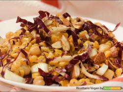 Spätzle cremosi di zucca con i ceci e radicchio
