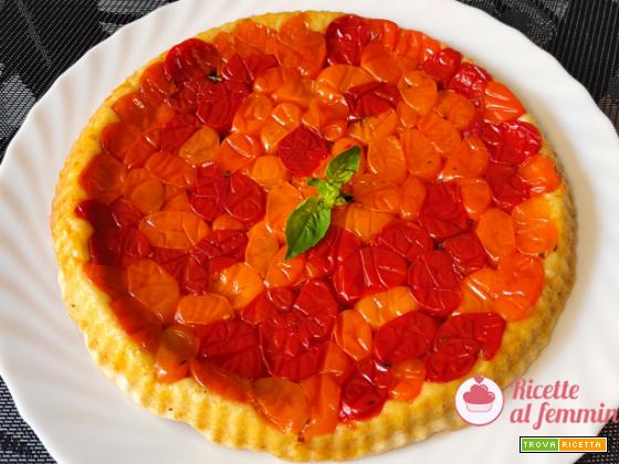 Tarte tatin con pomodorini