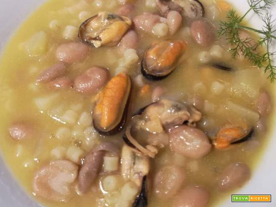 Pasta e fagioli con le cozze