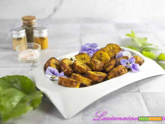 Snack di platano in friggitrice ad aria