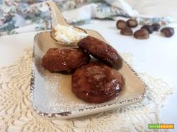 Frittelle di castagne con  ricotta e miele