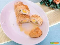 Rotolo di pollo farcito, un secondo facile e ricco
