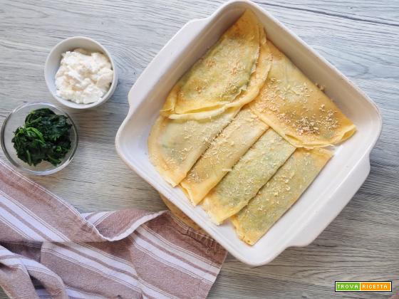 Crespelle con spinaci e ricotta