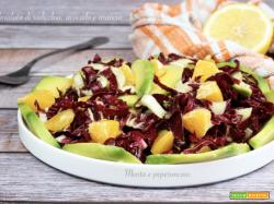 Insalata di radicchio, avocado e arancia