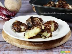 Involtini di radicchio con patate e mozzarella