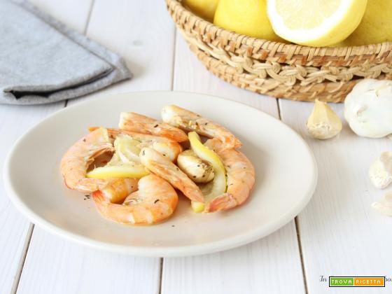 Gamberi al limone in padella