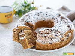 Ciambella al caffè e gocce di cioccolato