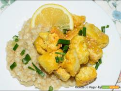 Risotto con tofu al limone senza glutine