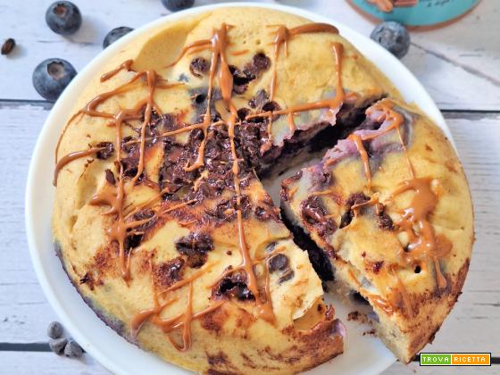 Tortino Proteico Avena Mirtilli e Cioccolato