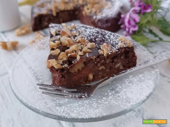 Cake all’avena con cioccolato e noci
