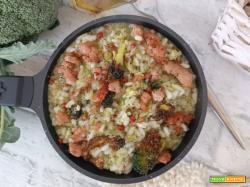 Risotto cremoso broccoli e salsiccia