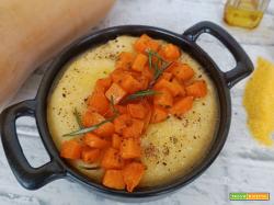 Vellutata di polenta con zucca croccante