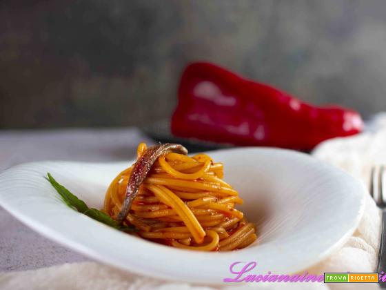 Spaghetti al sugo di peperone