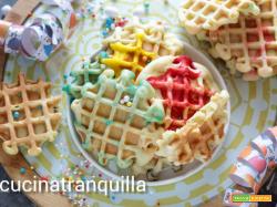 Waffle di Carnevale senza burro