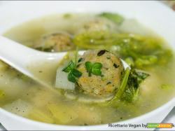 Canederlini in brodo di daikon di Sakurajima