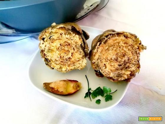 Carciofi ripieni cotti al Varoma con Bimby