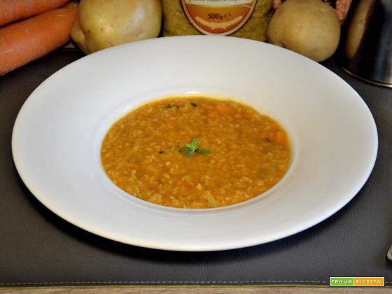 Bulgur ricetta: zuppa di bulgur con lenticchie rosse