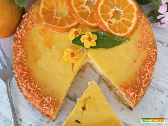 Torta senza farina con ricotta e mandarino