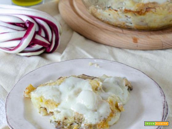 Sformato di radicchio e patate con scamorza