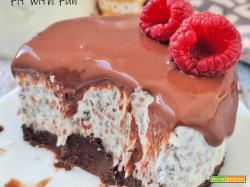 Cheesecake Chia e Cacao Proteica e Senza Cottura