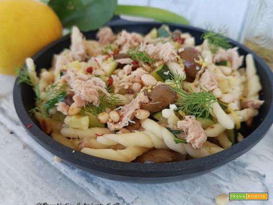 Trofie al limone con zucchine e pinoli