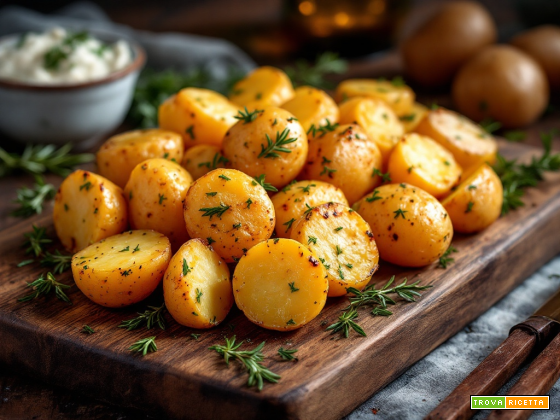 Patate al Forno con Aglio e  Erbe Aromatiche