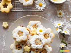Fiori ovis mollis con crema al limone
