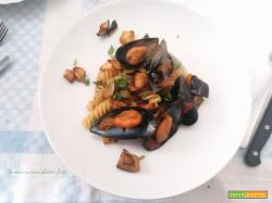 Pasta con melanzane e cozze facilissima senza glutine