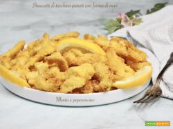 Straccetti di tacchino panati con farina di mais