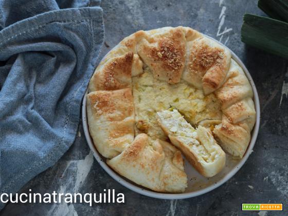 Torta rustica con ricotta e porri