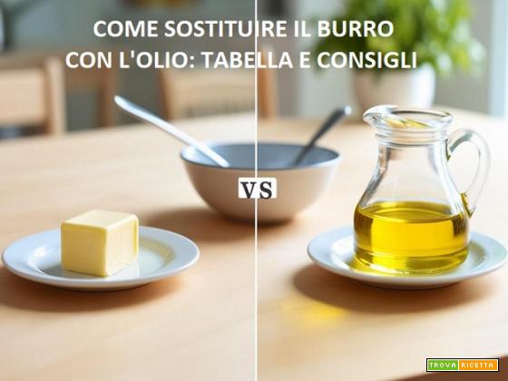 Sostituire il Burro con l’Olio: Guida Completa, Consigli e Tabella di Conversione