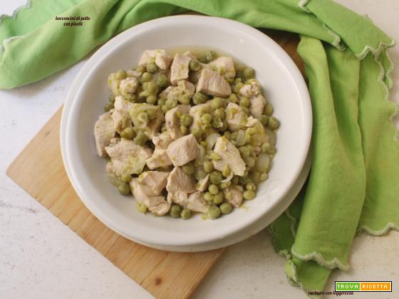 Bocconcini di pollo con piselli