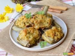 Carciofi ripieni ricetta della nonna con un ripieno di pane e aromi davvero speciale