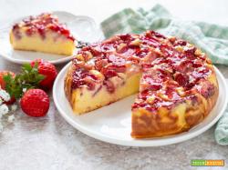 Torta cremosa fragole e ricotta