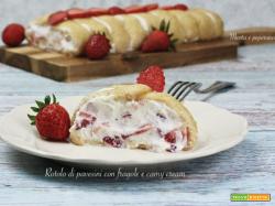 Rotolo di pavesini con fragole e camy cream