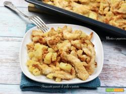 Straccetti panati di pollo e patate